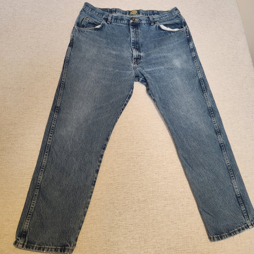 Cabela's Jeans Mens 40x30 Blue Straight Leg Rugged Cotton Denim